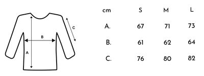 Size Chart for Fredrik Crew-Neck Beige